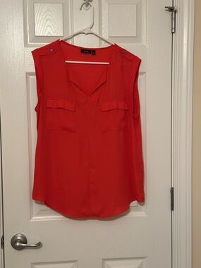 Apt. 9 Red Sleeveless V-Neck blouse